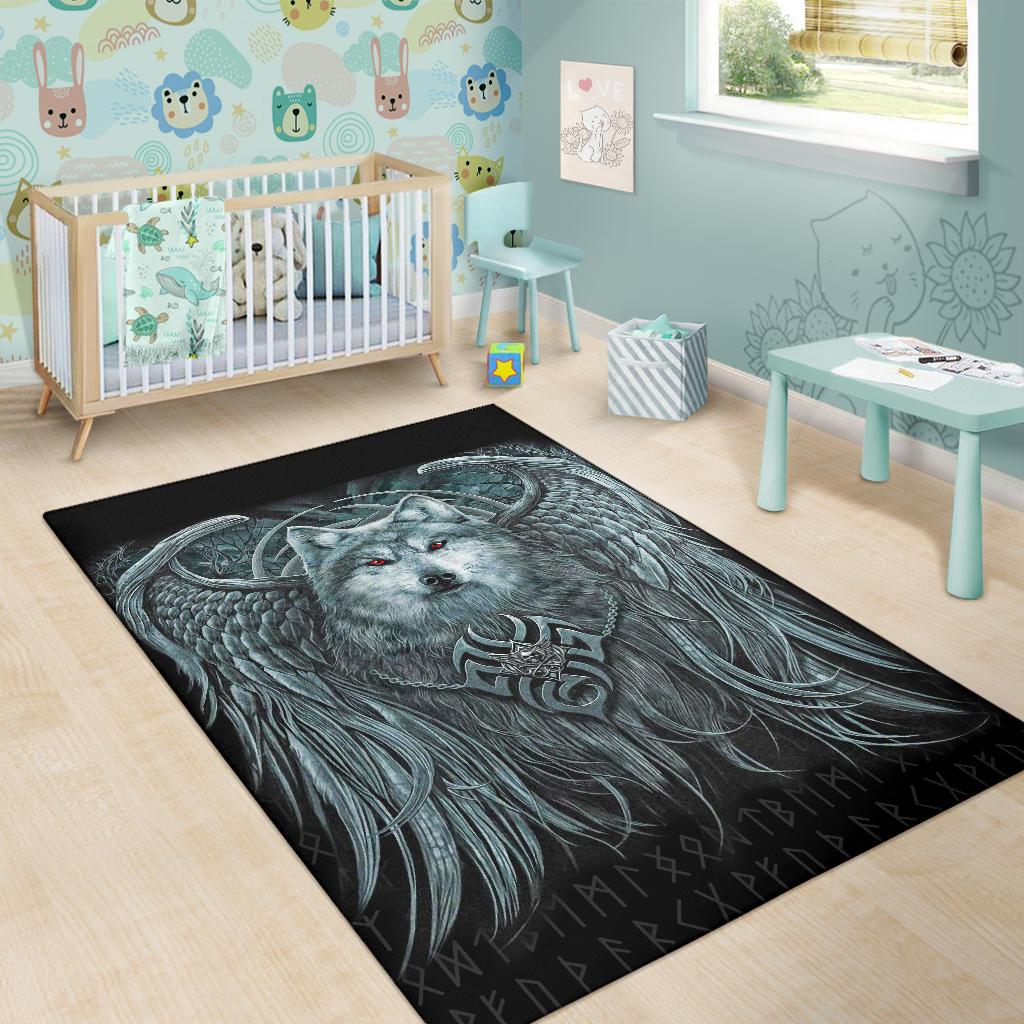Viking Area Rug, Spiral Wolf Spirit RLT12 - Wonder Print Shop