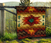 Southwest Brown Symbol Native American Premium Quilt LT10 - Wonder Print Shop
