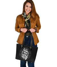 Viking Small Leather Tote - See You In Valhalla RLT12 - Wonder Print Shop