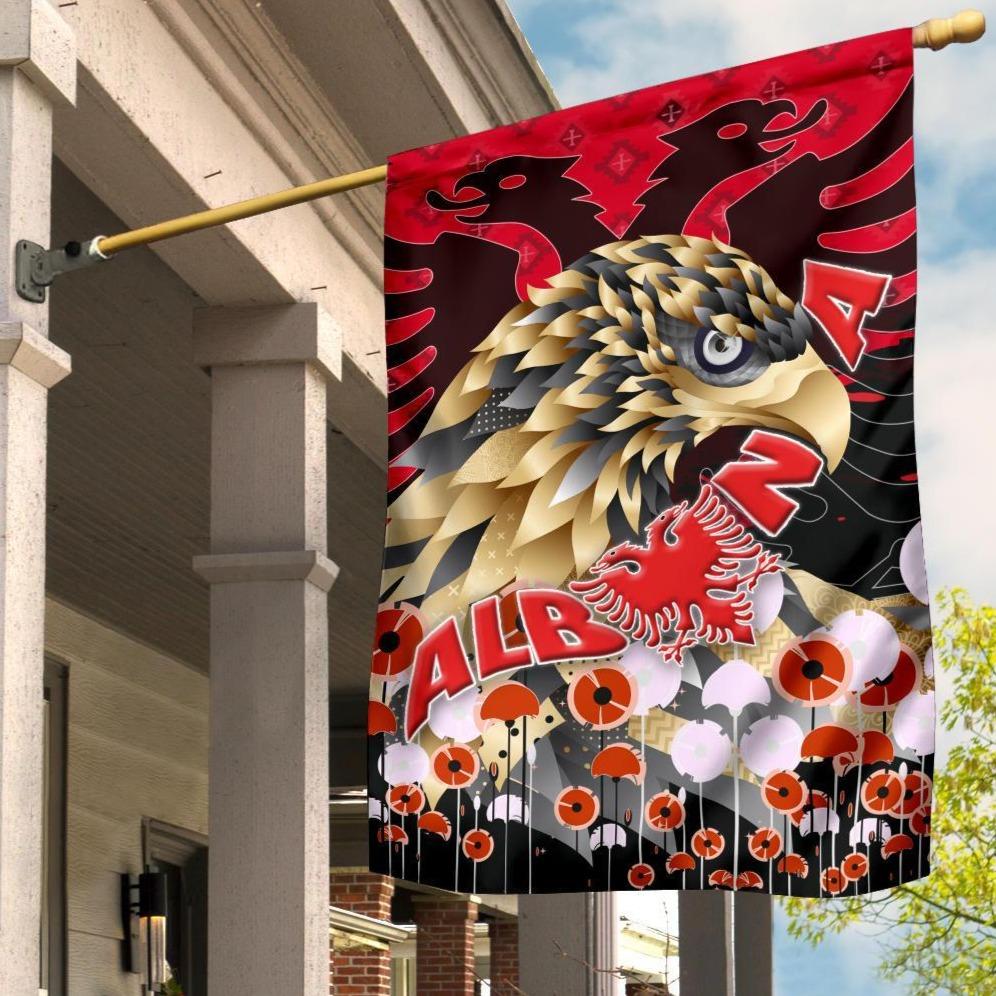 Albania Golden Eagle Flag - Happy Flag Day - Wonder Print Shop