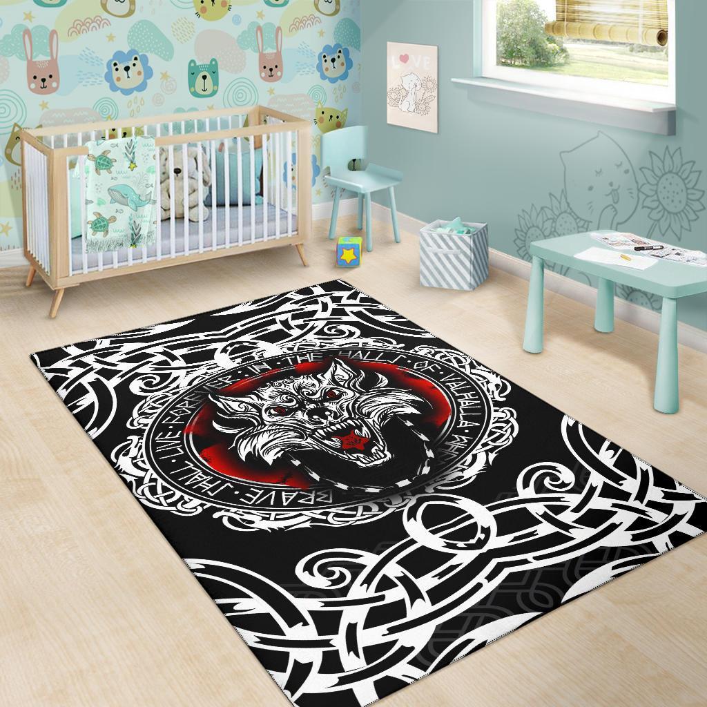 Viking Area Rug, Fenrir Wolf RLT12 - Wonder Print Shop
