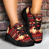native-american-red-ethnic-pattern-chunky-sneakers