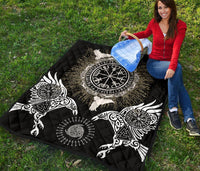 Viking Premium Quilt Raven, Valknut and Vegvisir RLT12 - Wonder Print Shop