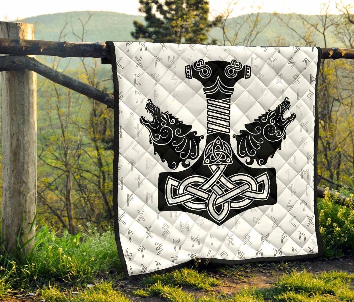 Viking Thor S Hammer Mjollnir Premium Quilt RLT12 - Wonder Print Shop