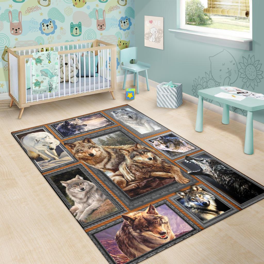 Wolf Packs Native American Area Rug LT10 - Wonder Print Shop