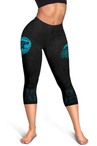 viking-womens-capris-fenrir-wolf-cyan