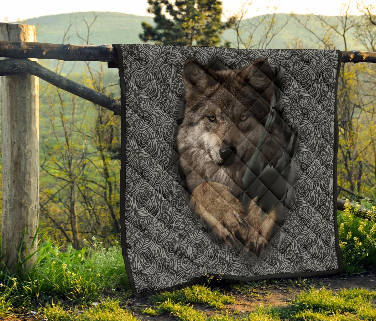 Wolf Escape Native American Premium Quilt LT10 - Wonder Print Shop