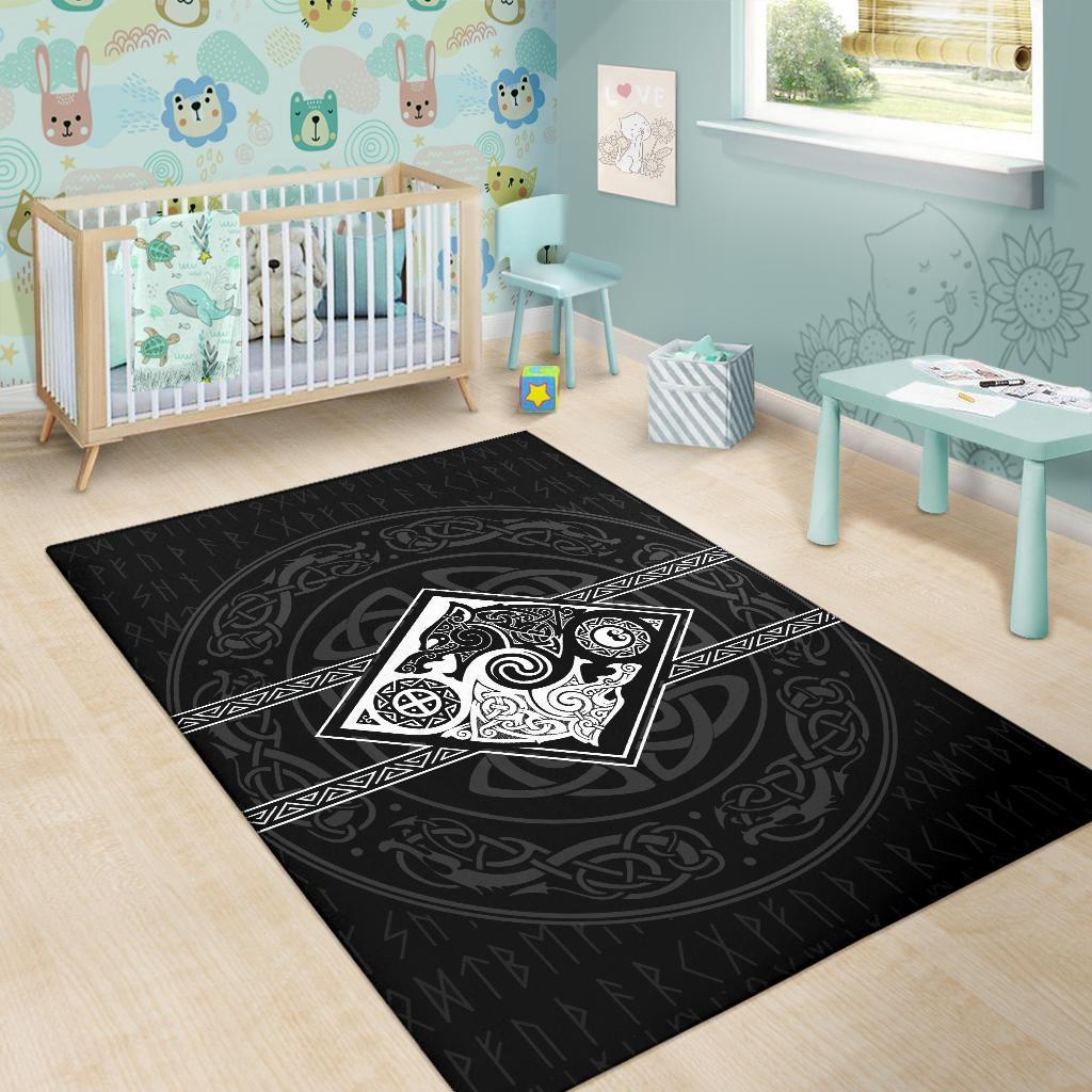 Vikings Area Rug The Wolves, Skoll and Hati RLT12 - Wonder Print Shop