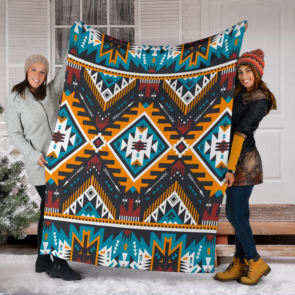 yellow-aztec-geometric-blanket