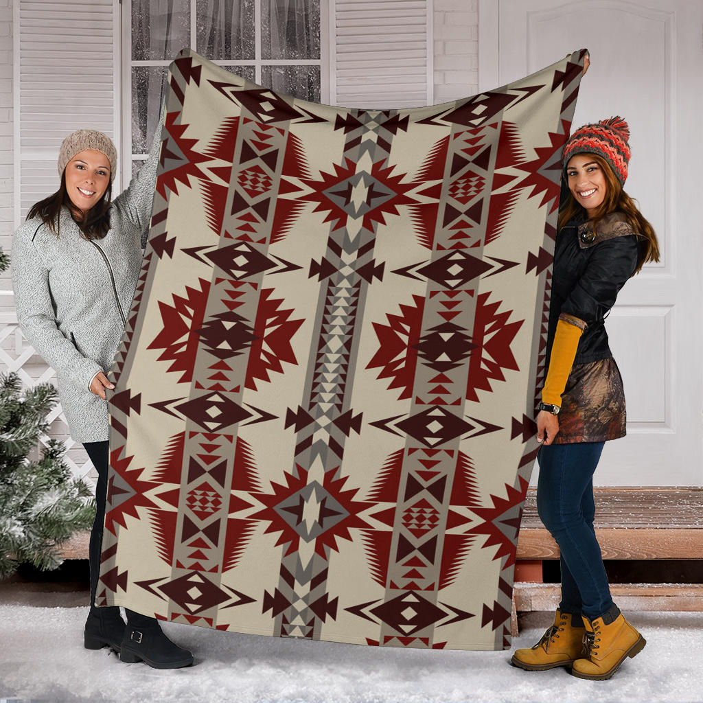 pattern-brow-and-red-premium-blanket