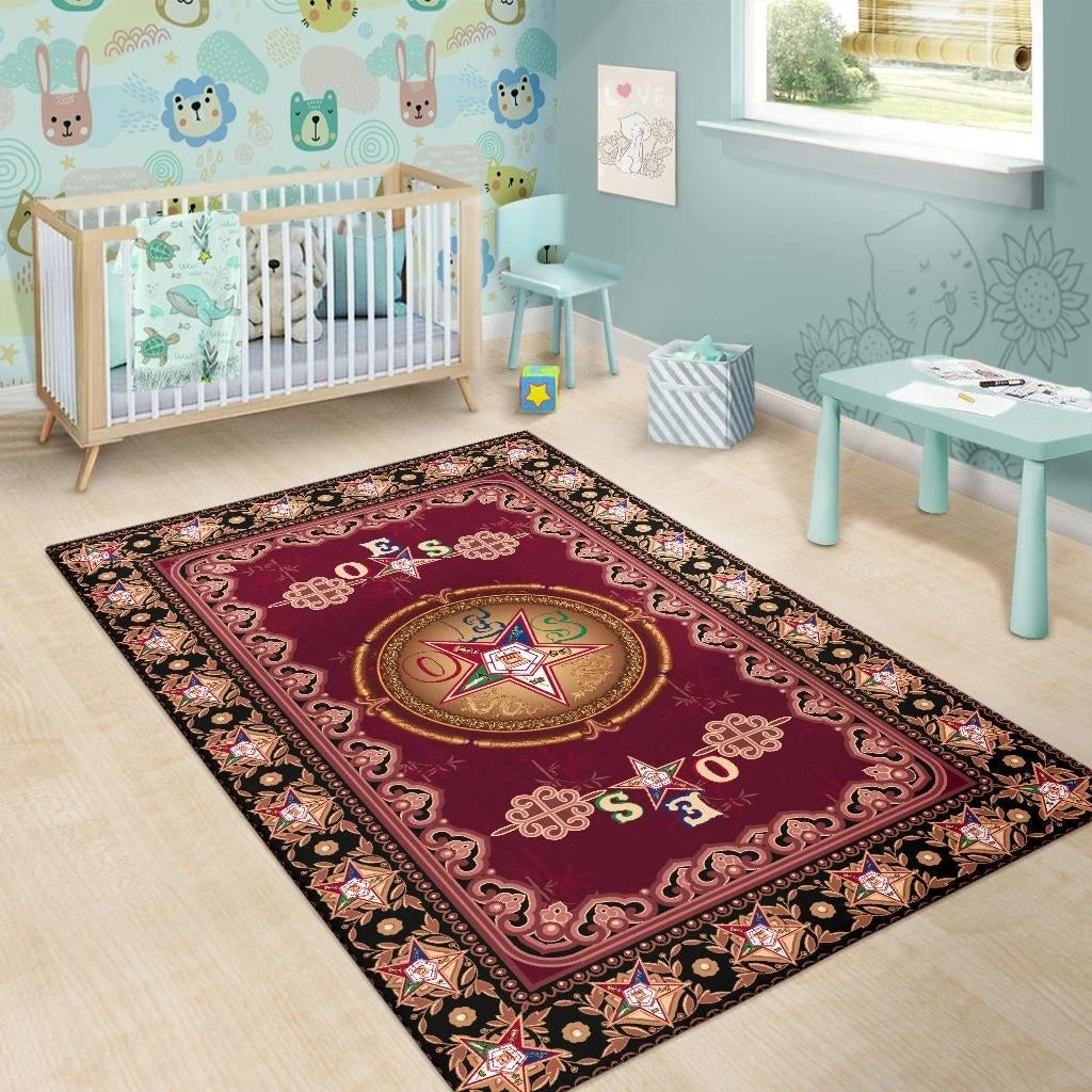 Wonder Print Shop Area Rug Shield Of Order Of Eastern Star OES LT10 - Wonder Print Shop