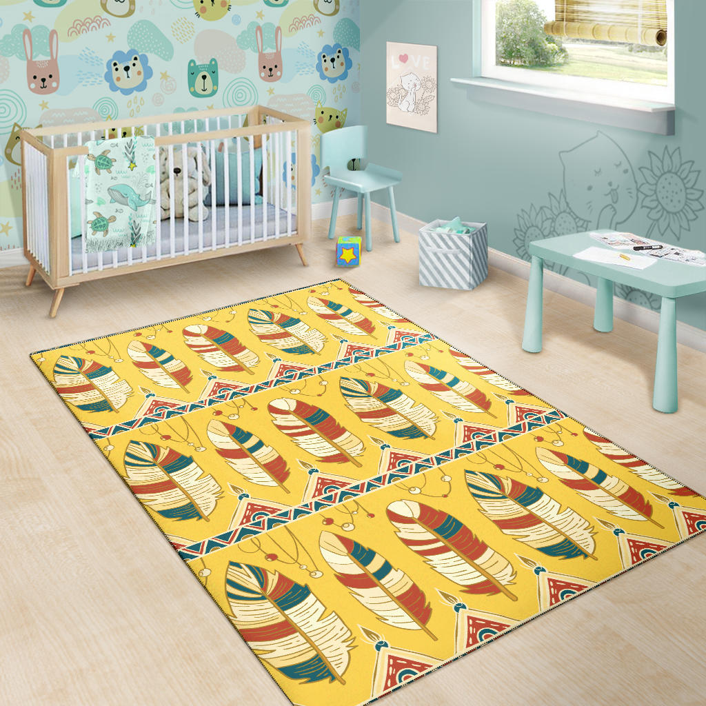 Seamless Feather Pattern Area Rug LT10 - Wonder Print Shop