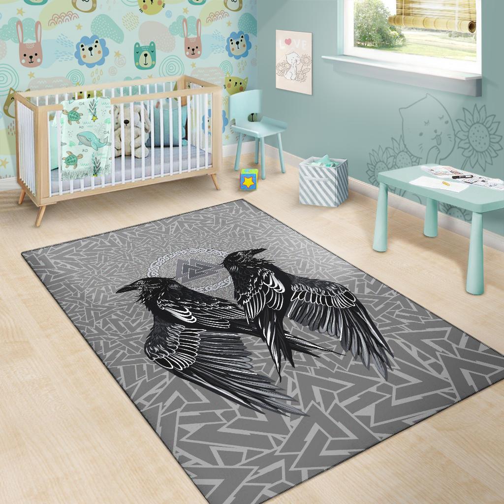 Viking Area Rug Raven Valknut RLT12 - Wonder Print Shop