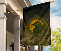 Viking Flag, Ethnic Odin Raven Gold RLT12 - Wonder Print Shop