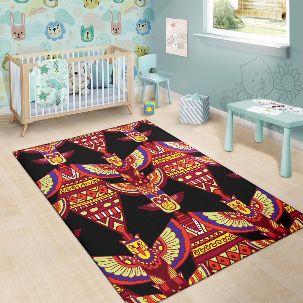 Indigenous Ornamental Pattern Area Rug LT10 - Wonder Print Shop
