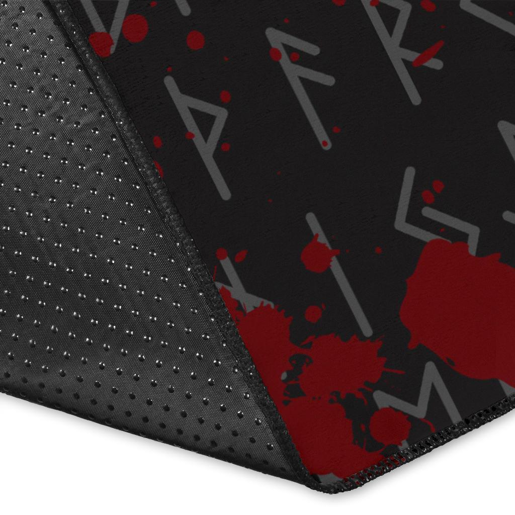 Viking Area Rug The Raven Of Odin Rune Blood RLT12 - Wonder Print Shop