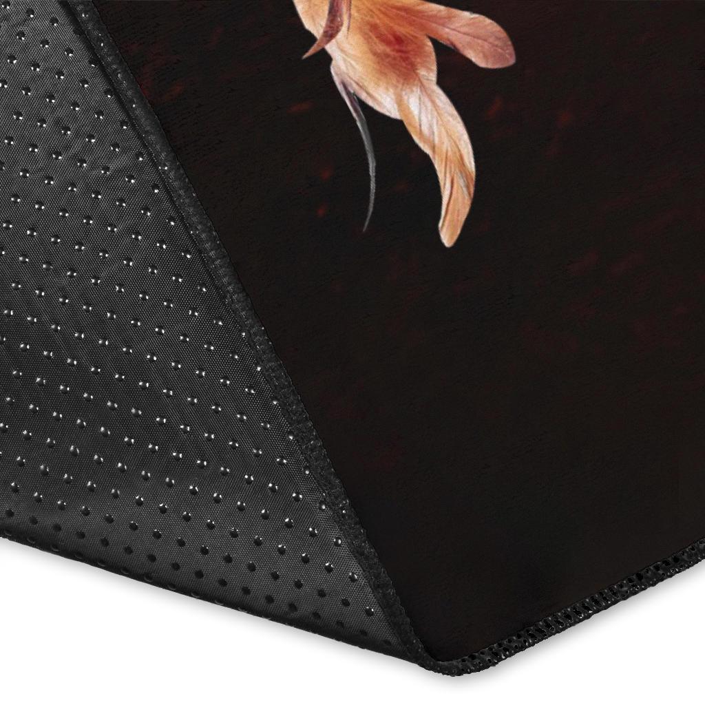 4 Wolves Warriors Native American Design Area Rug LT10 - Wonder Print Shop