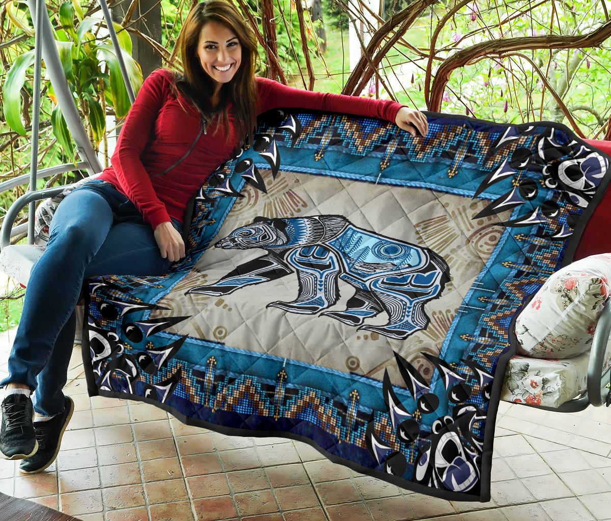 Bear Symbol Native American Premium Quilt LT10 - Wonder Print Shop