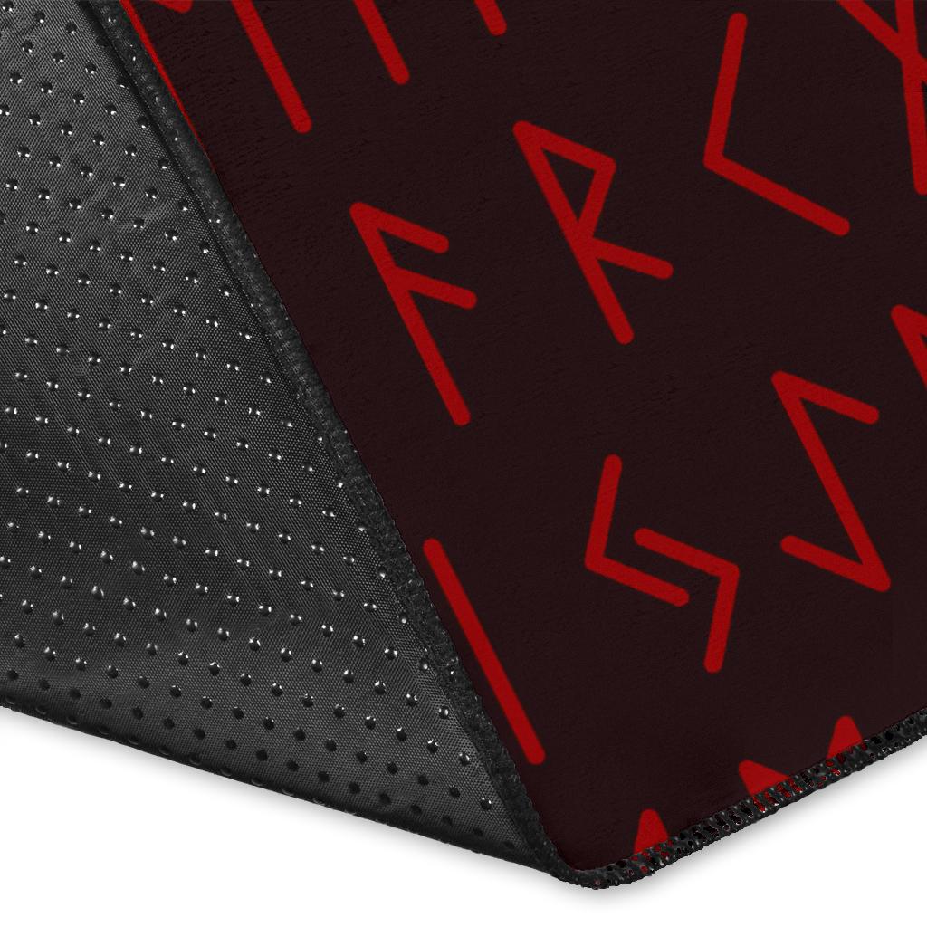 Viking Area Rug The Raven Of Odin Rune, Red RLT12 - Wonder Print Shop