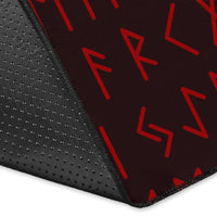 Viking Area Rug The Raven Of Odin Rune, Red RLT12 - Wonder Print Shop