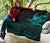 Viking Premium Quilt - The Raven Of Odin Rune Cyan RLT12 - Wonder Print Shop