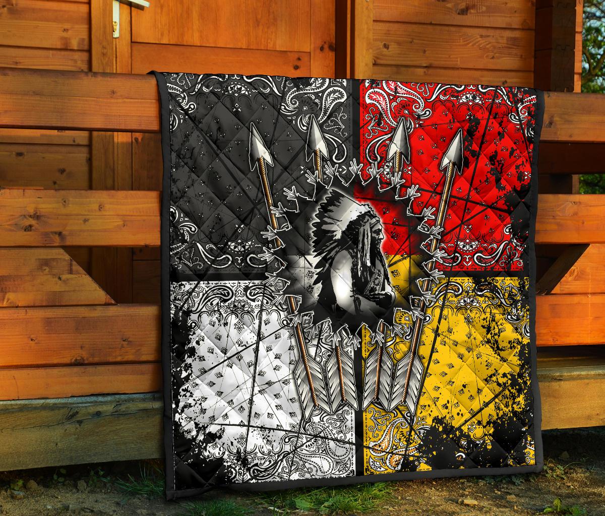 Chief Arrow Native American Premium Quilt LT10 - Wonder Print Shop