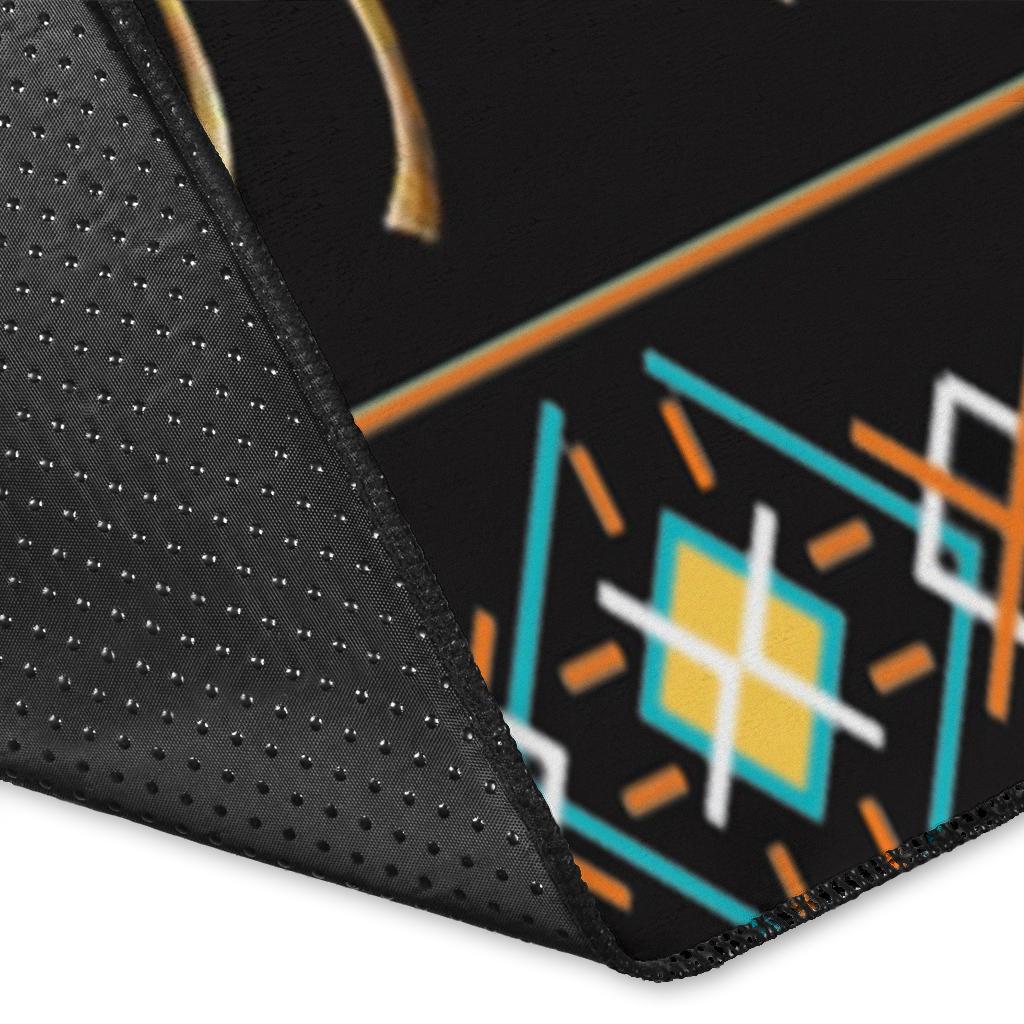 Wolf Warrior Dreamcatcher Native American Area Rug LT10 - Wonder Print Shop