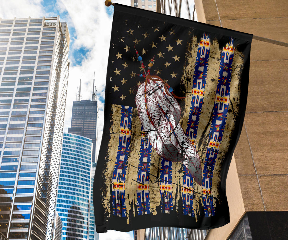 Feathers Native American Flag Decor LT10 - Wonder Print Shop