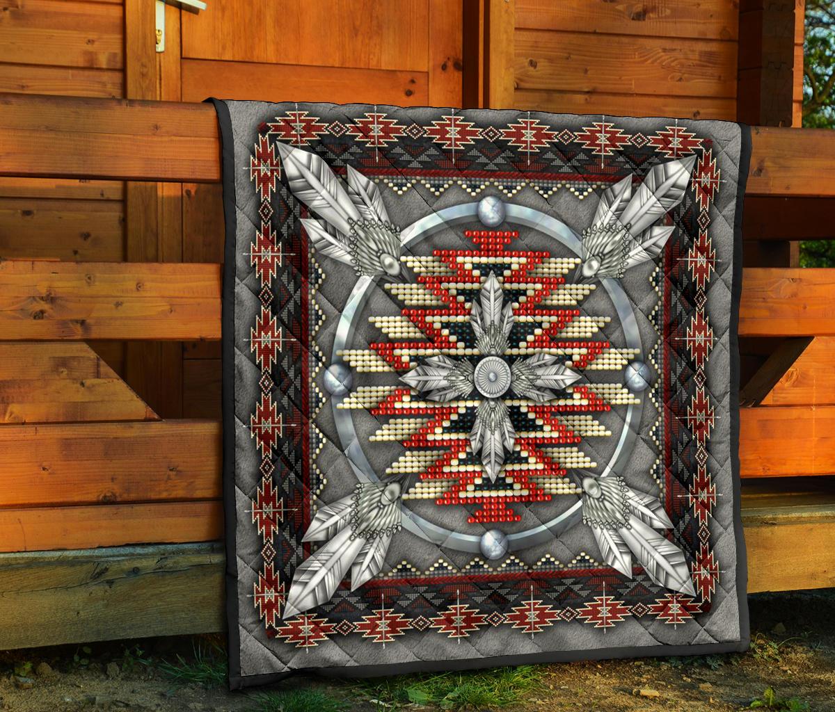 Naumaddic Arts Native American Design Premium Quilt LT10 - Wonder Print Shop