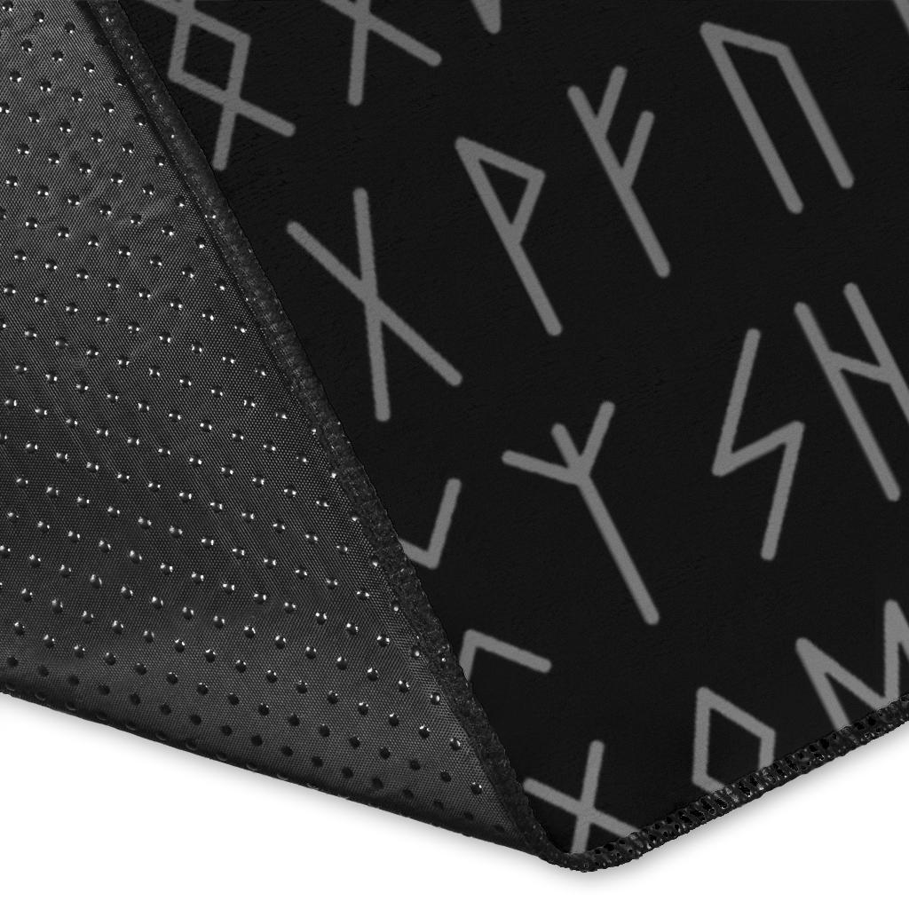 Viking Area Rug Raven and Wolf Special Tattoo RLT12 - Wonder Print Shop