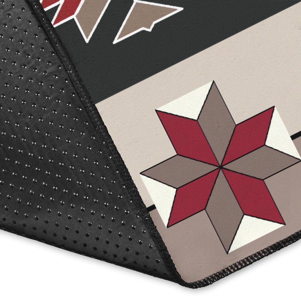 Ethnic Tribal Red Brown Pattern Native American Area Rug LT10 - Wonder Print Shop