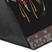 Feather Chief Skull Native American Area Rug LT10 - Wonder Print Shop