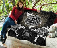 Viking Premium Quilt Raven, Valknut and Vegvisir RLT12 - Wonder Print Shop