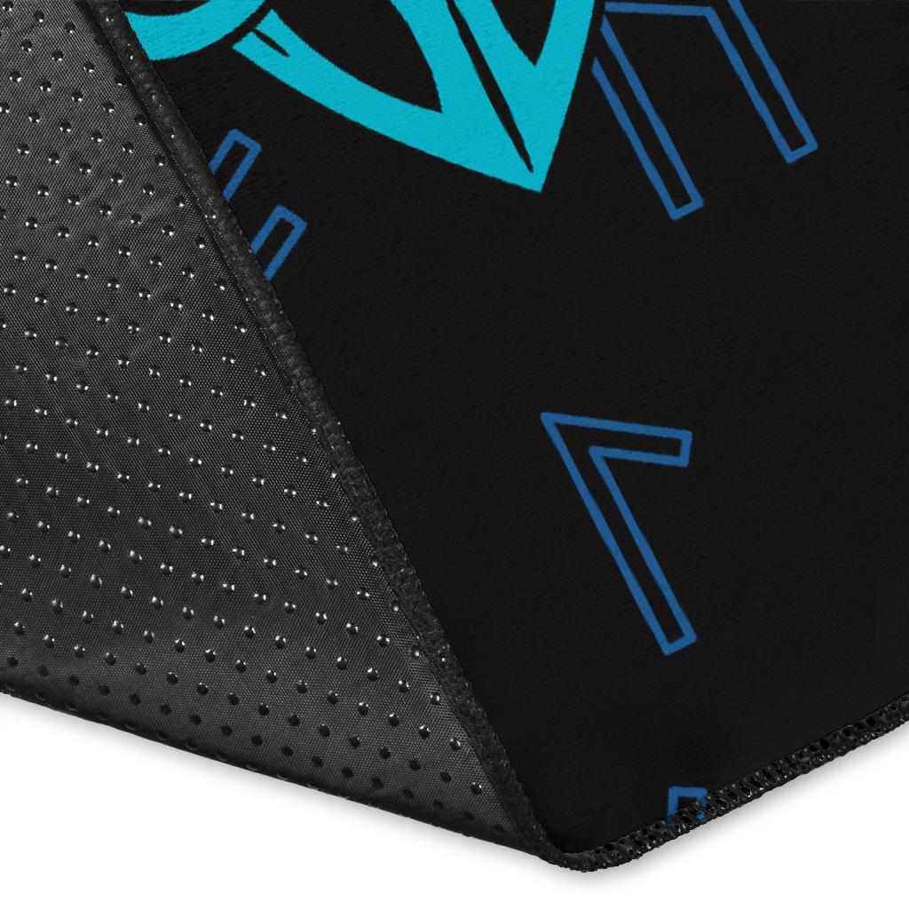 Viking Area Rug, Aegishjalmur Helm Of Awe Blue Edition RLT12 - Wonder Print Shop