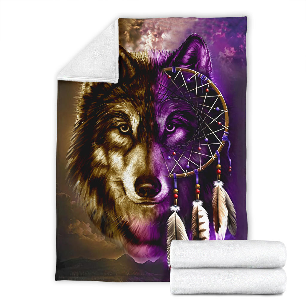 dreamcatcher-purple-wolf-native-american-blanket