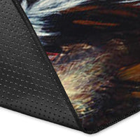 Native Women With Wolf Native American Area Rug LT10 - Wonder Print Shop