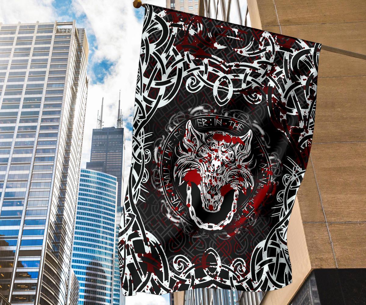 Viking Garden Flag Fenrir Viking Blood 3D RLT12 - Wonder Print Shop