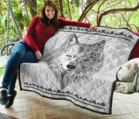 White Wolf Native American Amercan Premium Quilt LT10 - Wonder Print Shop