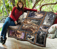 Wolf Art Native American Premium Quilt LT10 - Wonder Print Shop