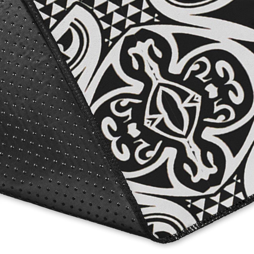 Polynesian Gray Area Rug - Wonder Print Shop