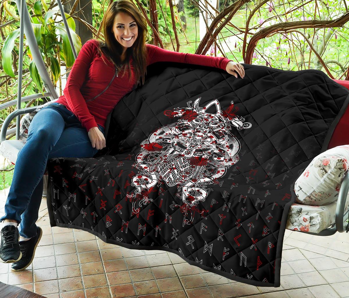 Viking Tyr Tattoo Blood Premium Quilt RLT12 - Wonder Print Shop
