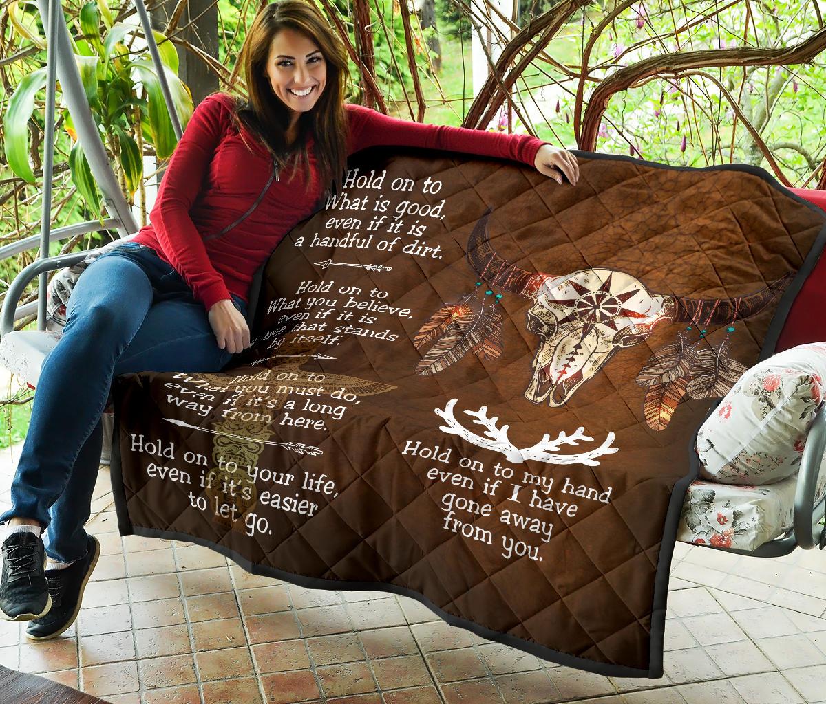 Bison Feather Native American Premium Quilt LT10 - Wonder Print Shop