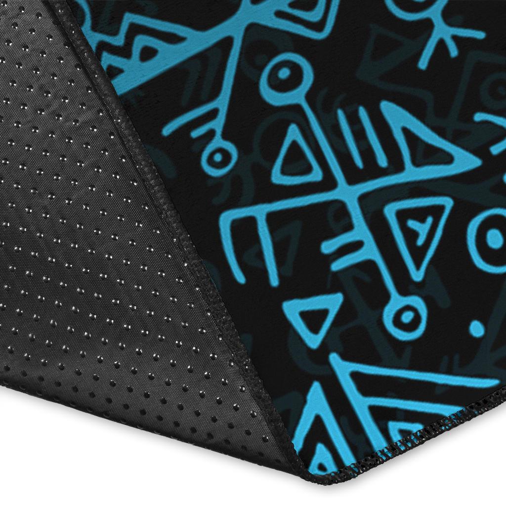 Viking Area Rug Raven Celtic Cyan RLT12 - Wonder Print Shop