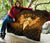 Viking Premium Quilt Gold Spear Of The God Odin - Gungnir and Two Gold Ravens RLT12 - Wonder Print Shop
