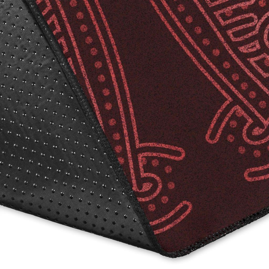 Viking Area Rug, Ethnic Odin Raven Red RLT12 - Wonder Print Shop