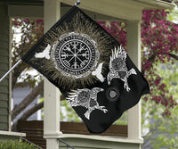 Viking Garden Flag Raven, Valknut and Vegvisir RLT12 - Wonder Print Shop