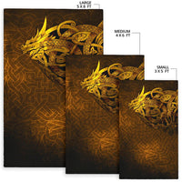 Viking Area Rug Celtic Dragon Tattoo RLT12 - Wonder Print Shop
