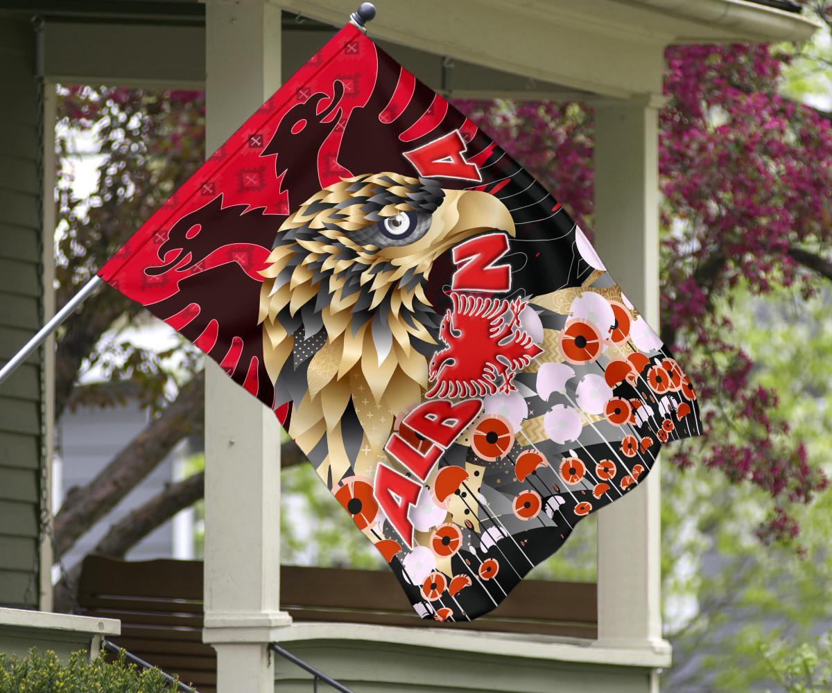 Albania Golden Eagle Flag - Happy Flag Day - Wonder Print Shop