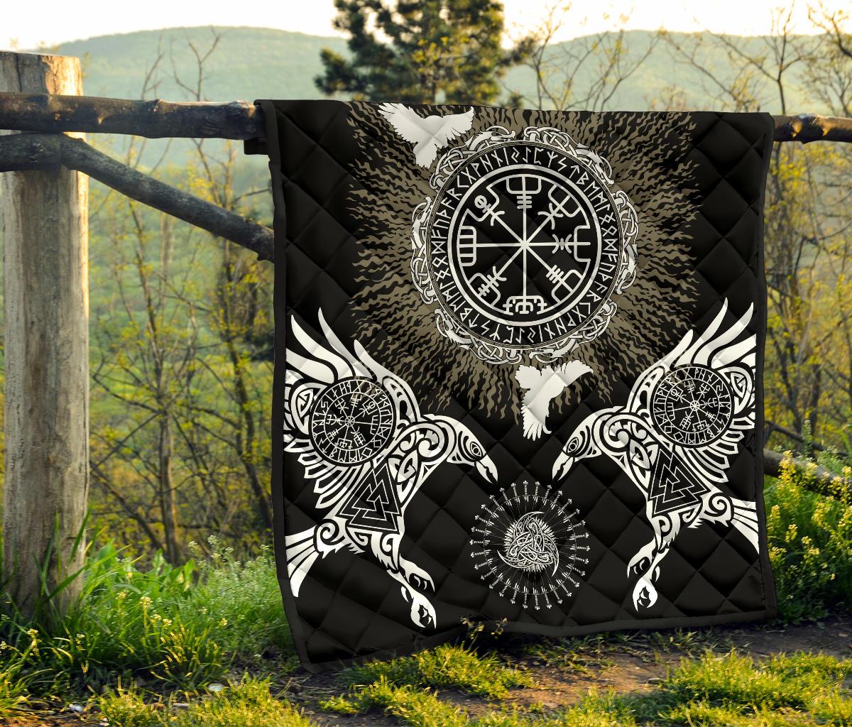 Viking Premium Quilt Raven, Valknut and Vegvisir RLT12 - Wonder Print Shop