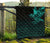 Viking Premium Quilt - The Raven Of Odin Rune Cyan RLT12 - Wonder Print Shop